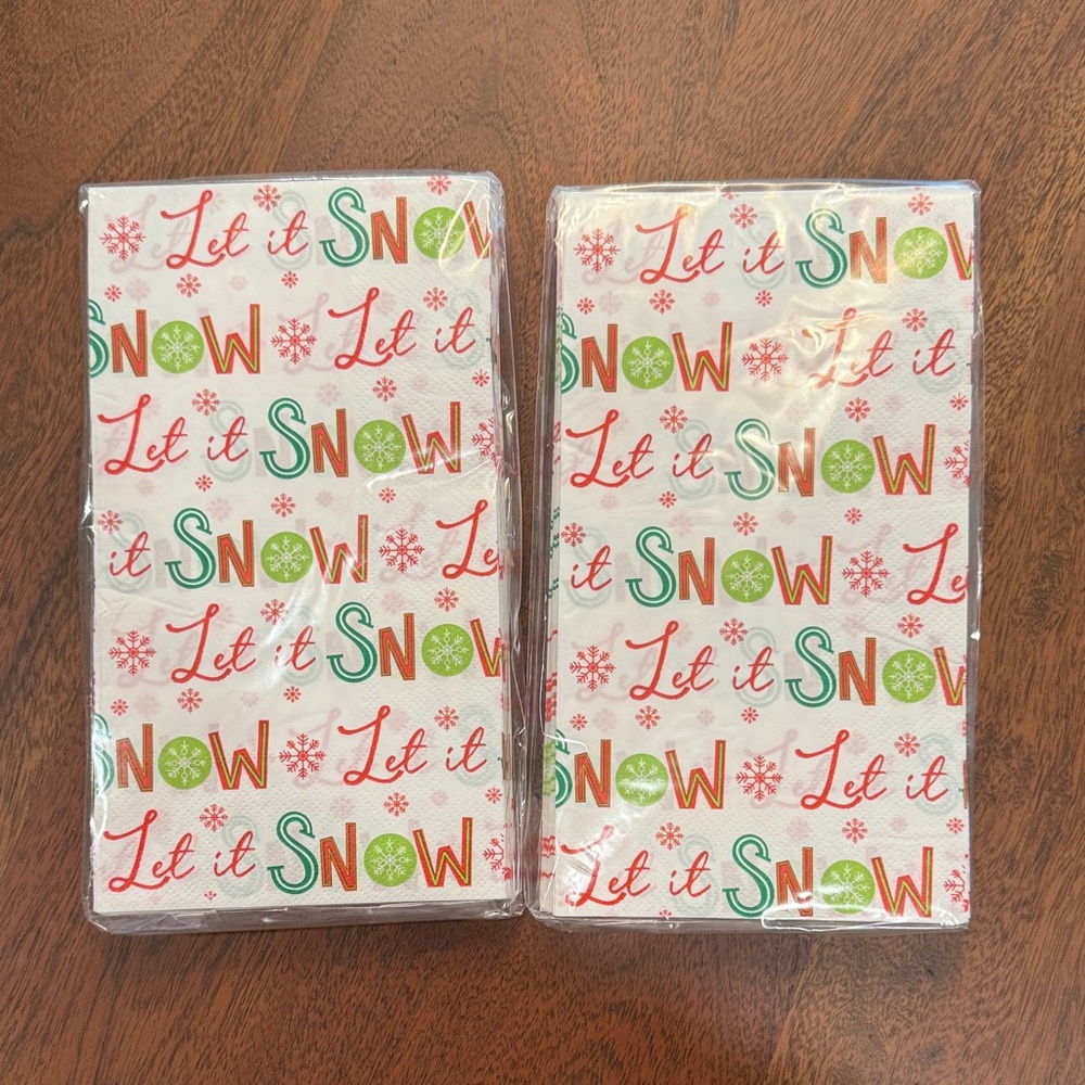 Festive 'Let it Snow' Napkins -two sets!